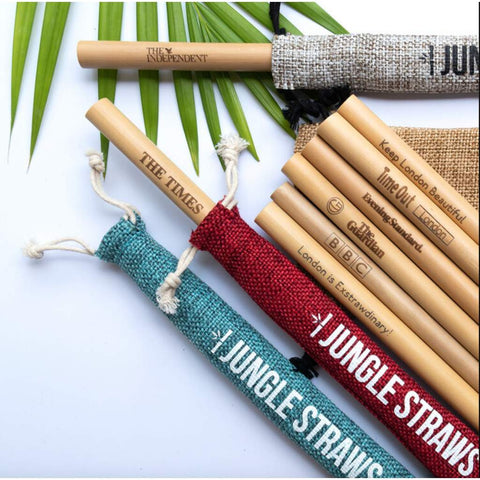 Custom Branded Bamboo Reusable Straws For Businesses or Weddings-0